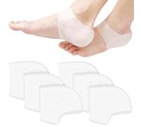 3 pares de protectores de talón de silicona, calcetines protectores de talón para tendinitis de Aquiles, protectores de talón, calcetines de soporte de tobillo, copas de talón de silicona, alivio del