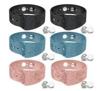 3 pares de pulseras para alivio de mareos, pulseras de acupresión de viaje, náuseas, alivio de enfermedades matutinas, enfermedades del mar, viajes, enfermedades del automóvil (negro+azu+rosa)