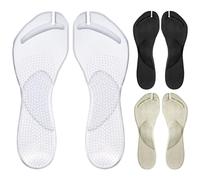3 pares de soporte de arco para sandalias, plantillas sin deslizamiento de sandalias auto adhesivas, el cojín de soporte de arco de, mejore el ajuste y alivia dolor de los pies plantar y plan