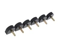 3 Pares de Tacos de Puntas de Talón en apariencia de U Tacos de Repuesto para Reparación de, Negro, 16mm