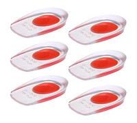 3 pares de taloneras, almohadillas de gel para el talón, almohadilla de talón de silicona transparente, poliuretano suave de alta elasticidad, absorción de golpes, fuerte adherencia para fascitis