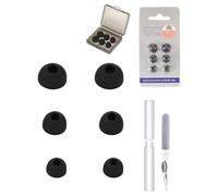 3 pares de tapones de silicona para auriculares Anker Soundcore Liberty 4 NC, daunke de repuesto, 3 tamaños diferentes (S/M/L), con caja gris semitransparente, suave y cómodo, color negro