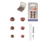 3 pares de tapones de silicona para auriculares JBL Tune 125 TWS, daunke de repuesto, 3 tamaños diferentes (S/M/L), suaves y cómodos, para auriculares in-ear, color gris rojizo