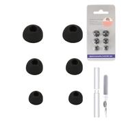 3 pares de tapones de silicona para XIAOMI Redmi Buds 5 Pro, daunke de repuesto, 3 tamaños diferentes (S/M/L), suaves y cómodos, color negro