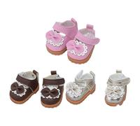 3 pares de zapatos de muñeca para muñecas de 15 a 17 cm, zapatos de poliuretano de 3,5 cm, 3 colores, vestido, zapatos, zapatos para niños, cumpleaños, Navidad, regalo, algodón, princesa