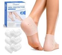 3 Pares Funda Protectora de Talón de Silicona, Copas de Talón Silicon,Tobilleras De Silicona Transpirables, Protectores de Silicon para Hombres y Mujeres, Alivia Presión Plantar