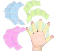 3 Pares Guantes de Natación de Silicona, Guantes Natación Palmeados Aletas Mano Talla M, Guantes Acuáticos Aletas de Natación para Mujeres Entrenamiento de Natación, Buceo, Surf, Snorkel