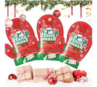 3 Pares Guantes Hidratantes, Mascarilla De Manos NavideñA, Mascarilla Hidratante Para Manos Enriquecida, Hidratante Y Nutritiva, Para Mujeres Y Hombres