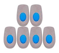 3 Pares Insertos de Tacón de Silicona Suave para la, Plantillas de Cuidado del Pie Absorbente de Amortiguadores - Almohadillas de Flujo para Deportes y Zapatos de Trabajo (Talonera de TPE para mujer)