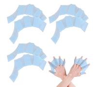 3 Pares Manoplas Natación, Palas Natación, Aletas de Silicona para Nadar con los Dedos, Guantes de Natación con Aletas, Suaves y Prácticos, Entrenamiento de Natación, Para Adultos (Azul, M)
