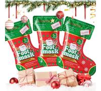 3 Pares Mascarilla Pies Exfoliante, Mascarilla Para Pies Navidad, Calcetines Exfoliantes Para Foot, Hidratante Y Nutritiva, Mujeres Y Hombres Suavizar La Piel