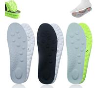 3 Pares Plantillas de Nube 4D, 39-40 Plantilla Ortopédica Revolucionaria, Verde/Negro/Gris Plantilla Deportivas de Espuma, Plantillas de Espuma Viscoelástica Para Mujeres Zapatillas Deportivas