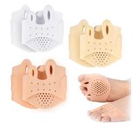 3 Pares Separador Dedos Pie,Separador de Dedos de Hallux Valgus con Doble Orificio,Almohadilla de Masaje,Alivio Del Dolor Metatarsiano,Dedos de Los Pies para Relajarte,Hacer Ejercicio