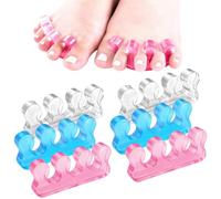 3 Pares Separador Dedos Pie, Separador de dedos de silicona para pedicura, para Manicura o Pulido u Otras Tareas de Pedicura