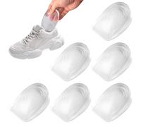 3 Pares Taloneras Fascitis Plantar, 2 Cm Taloneras Silicona, Plantillas Altura Para Hombres Y Mujeres, Plantillas Silicona, Silicone Heel Pads, Suav Almohadillas De Siliconas Para Talón