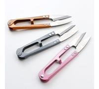 3 pares tijeras de costura, tijeras de hilo de acero inoxidable, Tijeras de coser Hilo en forma de U, Tijeras de Poda, Cortador de Punto de Cruz Portátiles, para manualidades y cuidado de plantas