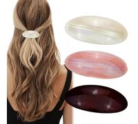 3 pasadores de acetato para el cabello, pasadores grandes vintage para mujer, pinzas de pelo vintage de concha de tortuga francesa, accesorios de regalo para mujeres y niñas (estilo 3)