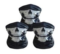 3 Pasamontañas Calavera Balaclava Transpirable Negro Talla Única Adulto