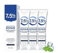 3 Pasta de dientes de hidroxiapatita, pasta de dientes hidroxiapatita, pasta de dientes sin flúor, reparación del esmalte dental y alivio de la sensibilidad dental, aliento fresco