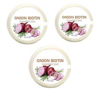 3 Pc Champú Sólido De Cebolla Y Biotina, Champú Sólido De Cebolla Y Romero, Nutritivo Para La Limpieza Profunda E Hidratación, Para El Crecimiento Del Cabello, Para Usar En La Ducha En Casa De Viaje.