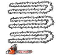 3 PCS 20 inch Chainsaw Chain 0.325" Pitch 0.058" Gauge 76 Drive Links Chain Saw Chains Replacement for Blue Max 53543 8901 8902,Chainsaw Blade Compatible with Husqvarna,Stihl,Homelite,Poulan