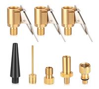 3 Pcs Adaptadores de Válvulas y 5 Pcs Válvula de Latón con Conector Rápido, 8mm Boquillas Inflador Neumaticos, Adaptador Boquilla Inflador Neumaticos, Mandril de Aire de Latón para Bosch EasyPump
