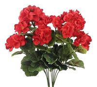 3 pcs Artificial Plant Silk Begonia Flower Wedding Background Wall Home Room Windowsill Vase Christmas Garland Party DIY Gift(Red)