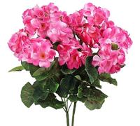 3 pcs Artificial Plant Silk Begonia Flower Wedding Background Wall Home Room Windowsill Vase Christmas Garland Party DIY Gift(Pink)