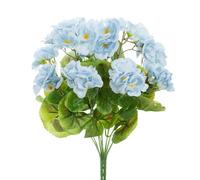 3 pcs Artificial Plant Silk Begonia Flower Wedding Background Wall Home Room Windowsill Vase Christmas Garland Party DIY Gift(Blue)