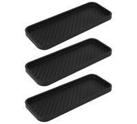 3 Pcs Bandeja de Plato de Silicona, Bandeja de Porta Estropajos Fregaderos, Organizador Fregadero Escurridor Esponja, Soporte Organizadores para Fregadero de Silicona, para Estropajos Cepillos