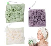 3 PCS Barra de jabn Loof 2 en 1 barra de jabn de jabn de jabn Bolsa de bolsillo LEEFAH COMBO con tela de leefah con cordn para la limpieza del