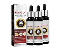 3 Pcs Beard Growth Organic Care Oil, Natural Beard Growth Serum, Promotes Facial Hair Growth, Beard Growth Oil for Men Patchy Beard Growth, Moisturizes and Conditions Beard