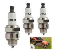 3 PCS Bujías RJ19LM para Cortadoras de Césped de 4 Tiempos, Bujía para Cortacésped, Bujia Desbrozadora, Compatibles para 796112, 796112S, 802592, 5095K, 492167 y 3121-C5-0041