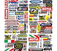 3 PCS Casco de Motocross Pegatinas para Coche Exterior Kit Adhesivos Moto Pegatinas Rally Pegatinas Cuádruples Hojas de Pegatinas Moto para Motocicletas, Carreras, Cascos y Más (B)