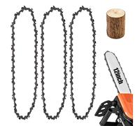 3 PCS Chaînes de Tronçonneuse pour Guide-Chaîne de 12" (30 cm), 45 Maillons d'Entraînement, 1.1 mm Flexible Rebond, Compatible with Plusieurs Modèles