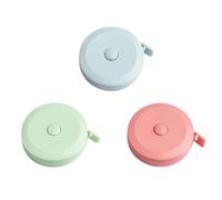 3 PCS Cinta Métrica Retráctil para Costura, Metro Costura, Fita Metrica Corporal con Doble Escala para Medir Longitud, Cuerpo, Cintura y Más, Ideal para Costura y Uso Doméstico(Rosa, Azul, Verde)