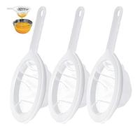 3 PCS Colador de Cocina Tamiz de Filtro de Alimentos con Asa Filtro de Malla Colador Tela Tamiz de Filtro de Mallas, Malla Fina para Filtrar Jugo, Leche, Miel, Vino, Yogur, Café