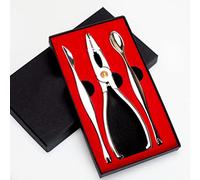 3 PCS Crackers de Piernas de Cangrejo,Juego de Herramientas para Mariscos, Descascarilladores/Horquillas/Pinchos de Acero Inoxidable para Langosta/Cangrejo/Nueces,Herramientas para Comer Cangrejo