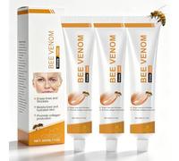 3 Pcs Crema de Veneno de Abeja,Veneno de Abeja Crema,Cremas Antiarrugas de Venenos de Abejas,Hidratante Antiarrugas para la Cara y el Cuello,Hidratante Antiedad Natural,Todo Tipo de Piel,20g
