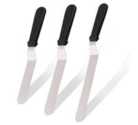 3 PCS Espátula De Cocina En Acero Inoxidable, Acero Inoxidable Para Tartas, Con Desplazamiento De 15 Cm, 20 Cm Y 25 Cm, Espátula Para Tartas, Pasteles, Postre
