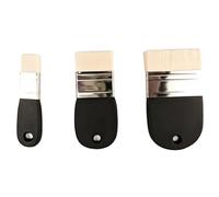 3 Pcs Flat Paddle Paint Brush Set Nylon Hair Painting Brushes Wide Paints For Acrylic Oil Watercolor Wide Flat Paddle Set Painting For Students