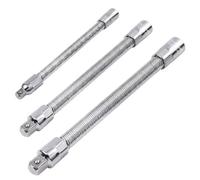 3 Pcs Flexible Shaft Extension Bar 1/2 1/4 3/8 Inch Drives Universal Wrench Extension Bars Bendable Spanner Sleeve Extensions Rod for Home Maintenance & Car Industry