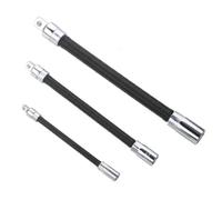 3 Pcs Flexible Shaft Extension Bar 1/2 1/4 3/8 Inch Drives Universal Wrench Extension Bars Bendable Spanner Sleeve Extensions Rod for Home Maintenance & Car Industry