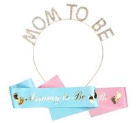 3 pcs Future Maman + Futur Papa,Baby Shower Niña Niño, Decoracion Baby Shower Decoracion Bautizo para Gender Reveal Party Decoration Baby Girl or Girl Decoration