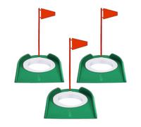 3 Pcs Golf Putting Cup Golf Hole Training Aids Golf Accessories Golf Training Putters with Plastic Flag Green + Red