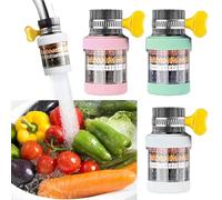 3 PCS Grifo de Filtro de Agua de carbón Activado/Clean Water Filter Purifier Cartridge, 6 capas agua para grifo, filtro de grifo de ducha universal.