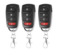 3 Pcs Mando Puerta Garaje Universal 433 MHz con 4 Botones, Clonador Comando Garagem para Puertas de Cancelas y Garaje, Mando a Distancia Compatible con HT12D, 2262, HT600, 2260(50-100m)