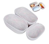 3 Pcs Panier de Rangement Salle de Bain, Paniers de Rangement en Coton Tressé pour Cuisine Chambre étagères Tiroirs Placards, Organisateur Table a Langer (3 tailles)