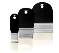 3 Pcs Pinceles Planos 3.5/5.5/7.5 cm de Ancho Pinceles Planos de Nailon Suaves Pincele Planas de Pintura Pincele de Pala al Agua para Acuare Acrílico Pintura al Oleo