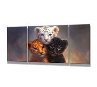 3 Pcs Pintar por Numeros Adultos, Tigre, DIY Painting by Numbers Adult, Lindo, Cuadros para Pintar por Numeros con Pinturas Acrilicos, Decoracion Hogar, Regalos Originales para Mujer 30x60cm 0q-212